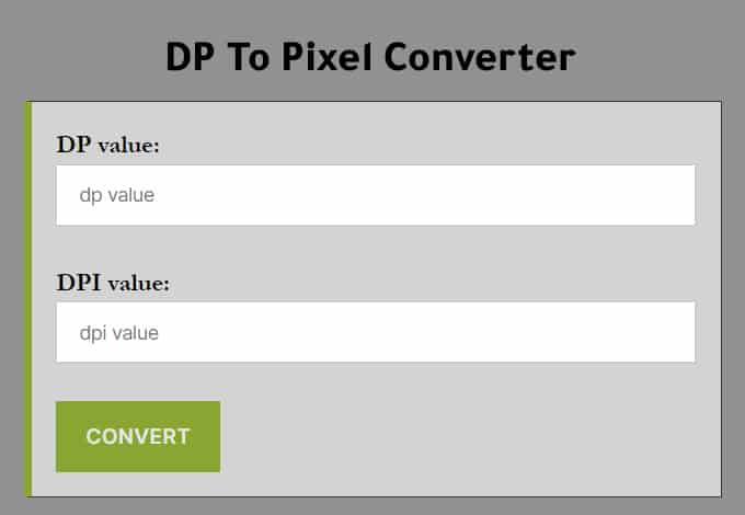 DP To Pixel Converter