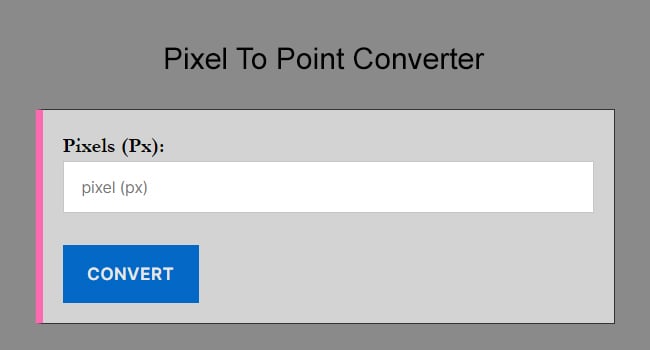 Pixel To Point Converter
