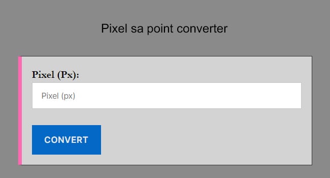 Pixel sa point converter